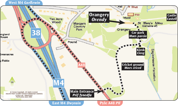 Orangery Location Map